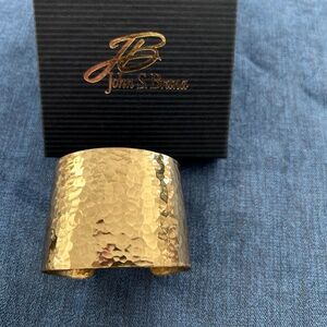 John Brana wide gold cuff